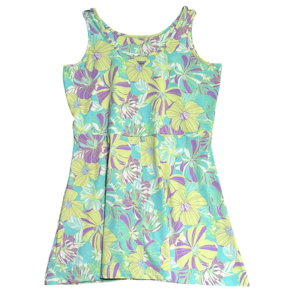 Columbia PFG Freezer Dress Girl XL Multi Color Floral Omni-Freeze Sun Protection